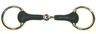 Jointed Rubber Eggbutt Snaffle 4'', 4.5''