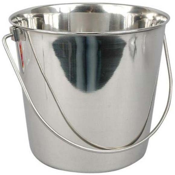 Stainless Steel Pail with Handles - 9 liter